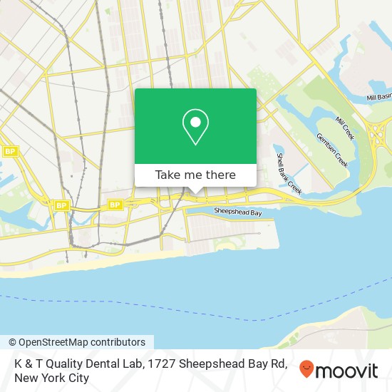 K & T Quality Dental Lab, 1727 Sheepshead Bay Rd map
