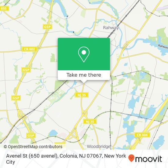 Avenel St (650 avenel), Colonia, NJ 07067 map