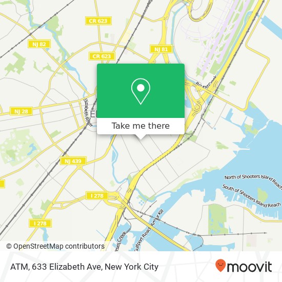 Mapa de ATM, 633 Elizabeth Ave