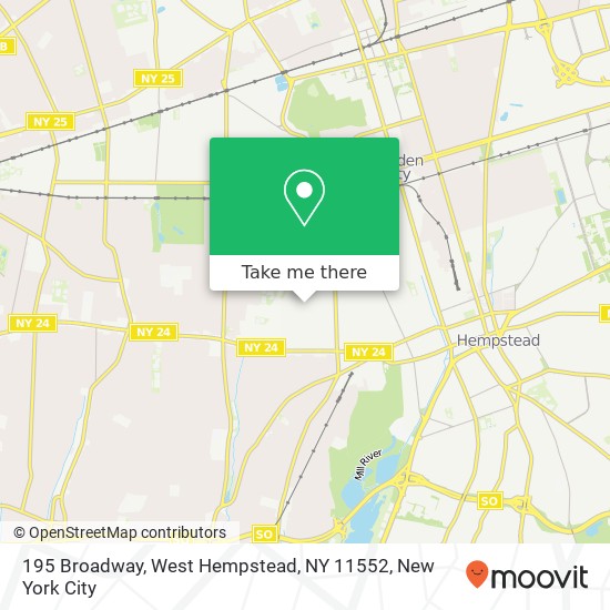 Mapa de 195 Broadway, West Hempstead, NY 11552