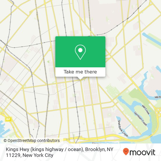 Kings Hwy (kings highway / ocean), Brooklyn, NY 11229 map