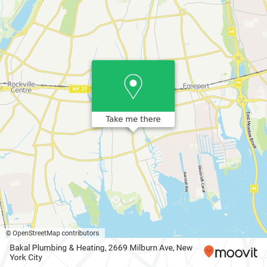 Mapa de Bakal Plumbing & Heating, 2669 Milburn Ave