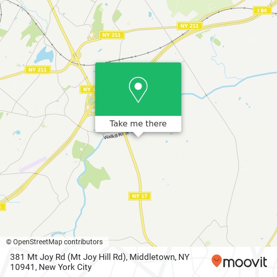 381 Mt Joy Rd (Mt Joy Hill Rd), Middletown, NY 10941 map