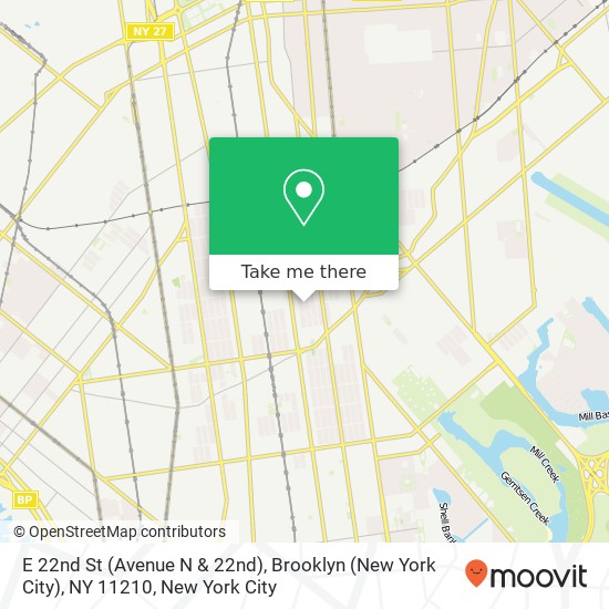 E 22nd St (Avenue N & 22nd), Brooklyn (New York City), NY 11210 map
