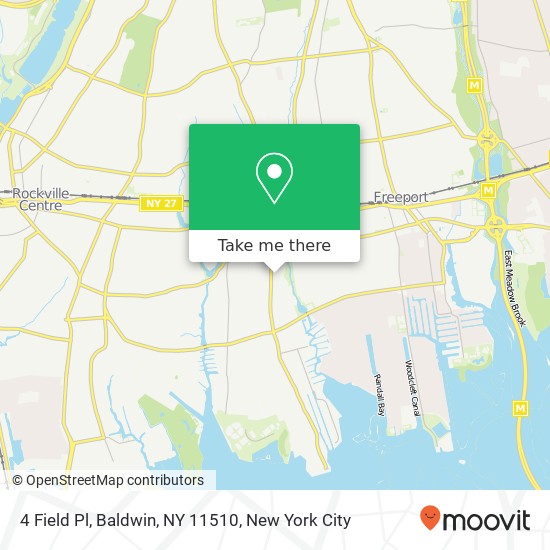 Mapa de 4 Field Pl, Baldwin, NY 11510