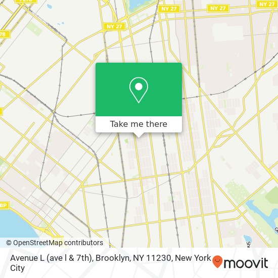 Mapa de Avenue L (ave l & 7th), Brooklyn, NY 11230