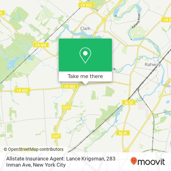 Mapa de Allstate Insurance Agent: Lance Krigsman, 283 Inman Ave