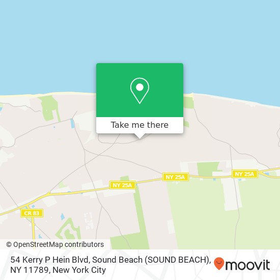 Mapa de 54 Kerry P Hein Blvd, Sound Beach (SOUND BEACH), NY 11789