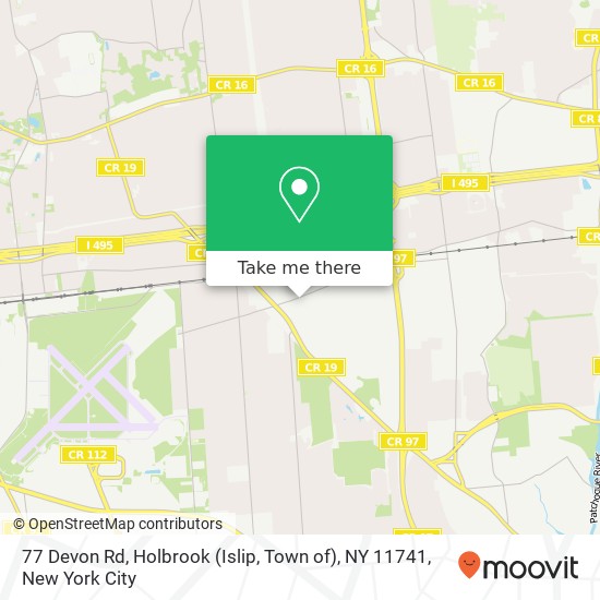 77 Devon Rd, Holbrook (Islip, Town of), NY 11741 map