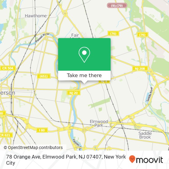 78 Orange Ave, Elmwood Park, NJ 07407 map