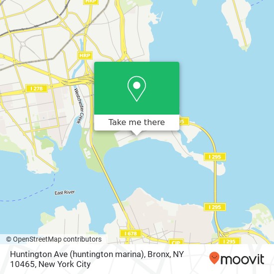 Mapa de Huntington Ave (huntington marina), Bronx, NY 10465