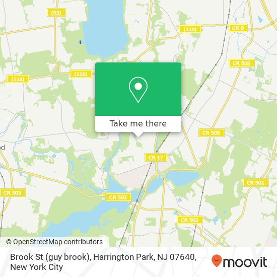 Mapa de Brook St (guy brook), Harrington Park, NJ 07640