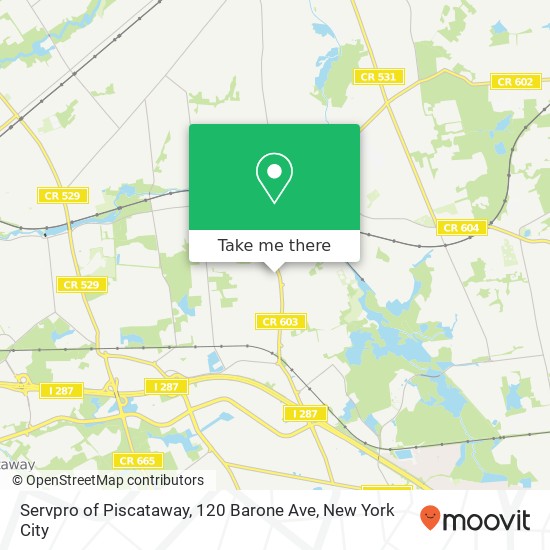 Mapa de Servpro of Piscataway, 120 Barone Ave