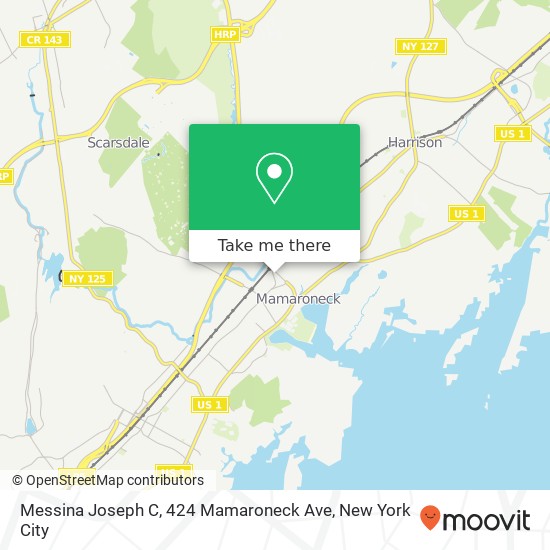 Mapa de Messina Joseph C, 424 Mamaroneck Ave