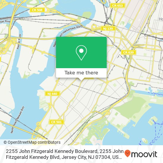 2255 John Fitzgerald Kennedy Boulevard, 2255 John Fitzgerald Kennedy Blvd, Jersey City, NJ 07304, USA map