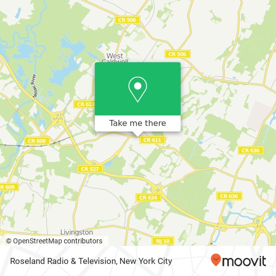 Roseland Radio & Television map