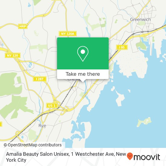 Mapa de Amalia Beauty Salon Unisex, 1 Westchester Ave