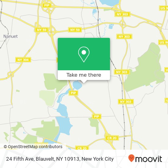Mapa de 24 Fifth Ave, Blauvelt, NY 10913