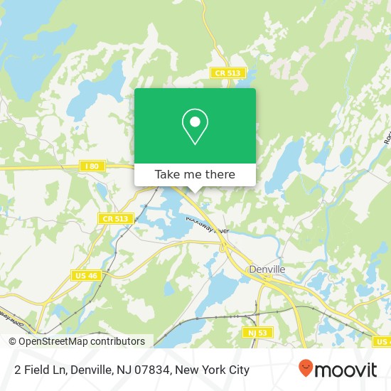 Mapa de 2 Field Ln, Denville, NJ 07834