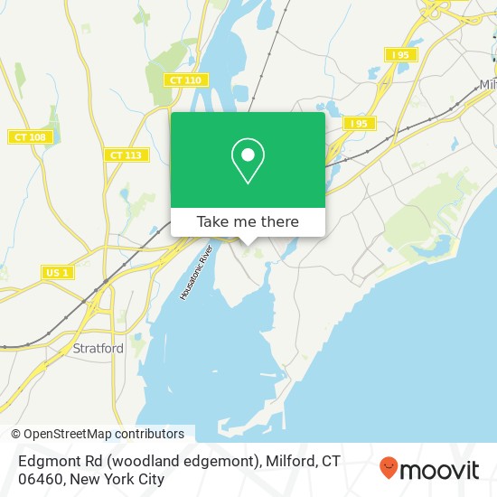 Mapa de Edgmont Rd (woodland edgemont), Milford, CT 06460