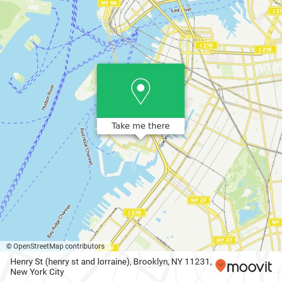 Henry St (henry st and lorraine), Brooklyn, NY 11231 map