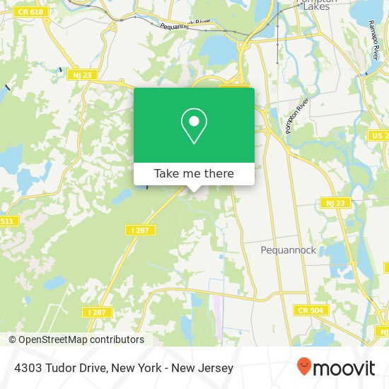 Mapa de 4303 Tudor Drive, 4303 Tudor Dr, Pompton Plains, NJ 07444, USA