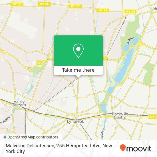 Mapa de Malverne Delicatessen, 255 Hempstead Ave