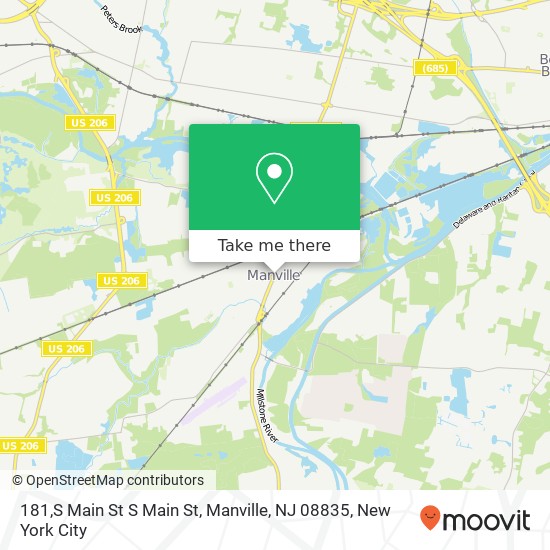 181,S Main St S Main St, Manville, NJ 08835 map