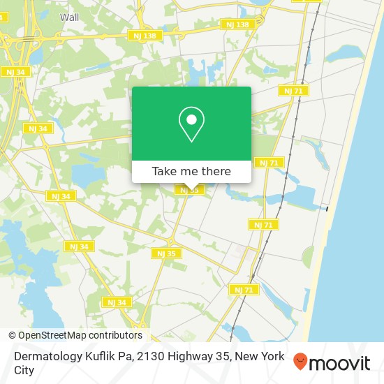 Mapa de Dermatology Kuflik Pa, 2130 Highway 35