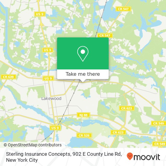 Sterling Insurance Concepts, 902 E County Line Rd map