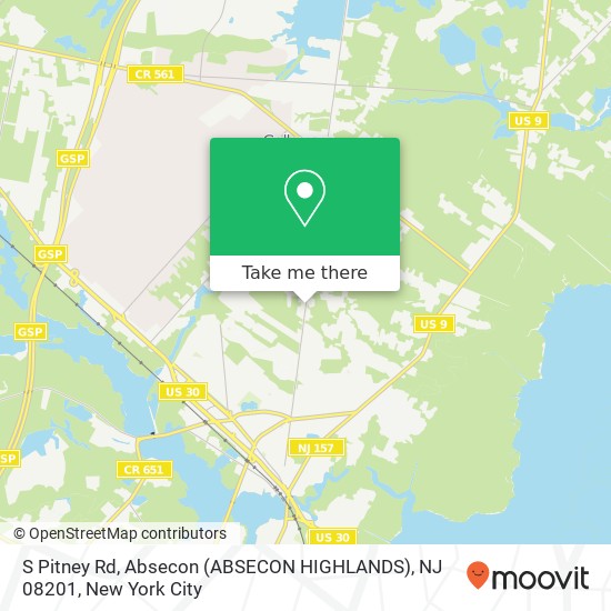 S Pitney Rd, Absecon (ABSECON HIGHLANDS), NJ 08201 map