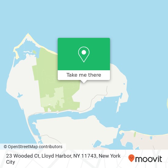 Mapa de 23 Wooded Ct, Lloyd Harbor, NY 11743