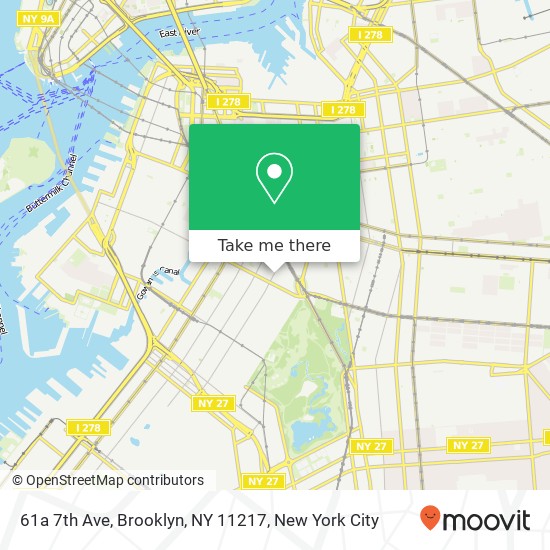 Mapa de 61a 7th Ave, Brooklyn, NY 11217