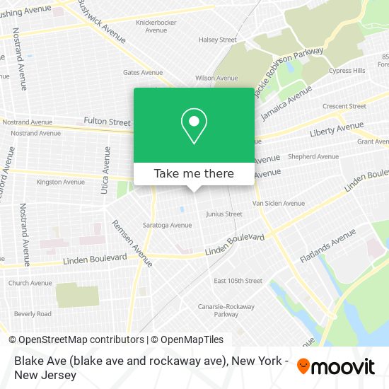 Mapa de Blake Ave (blake ave and rockaway ave)