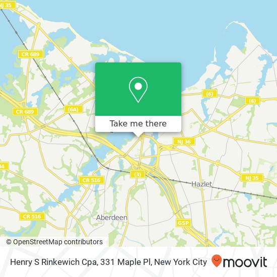 Mapa de Henry S Rinkewich Cpa, 331 Maple Pl