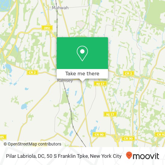 Mapa de Pilar Labriola, DC, 50 S Franklin Tpke