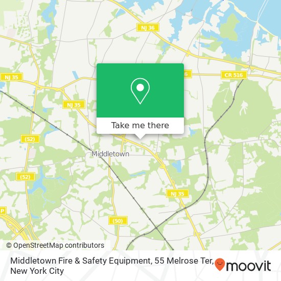 Mapa de Middletown Fire & Safety Equipment, 55 Melrose Ter