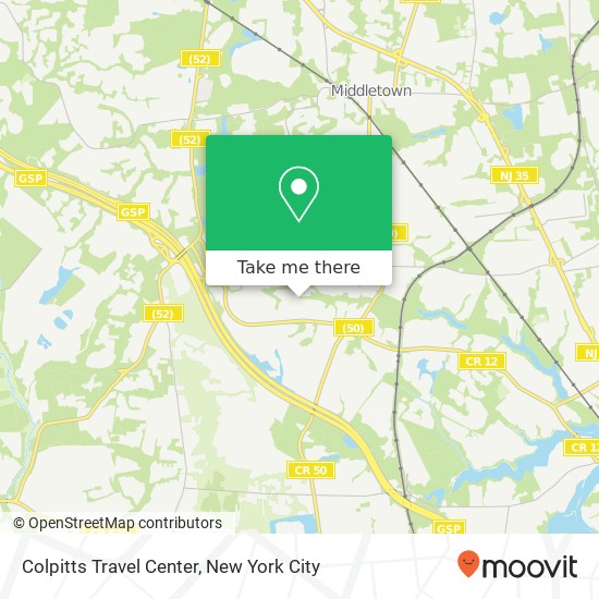 Mapa de Colpitts Travel Center