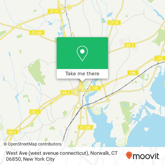 West Ave (west avenue connecticut), Norwalk, CT 06850 map