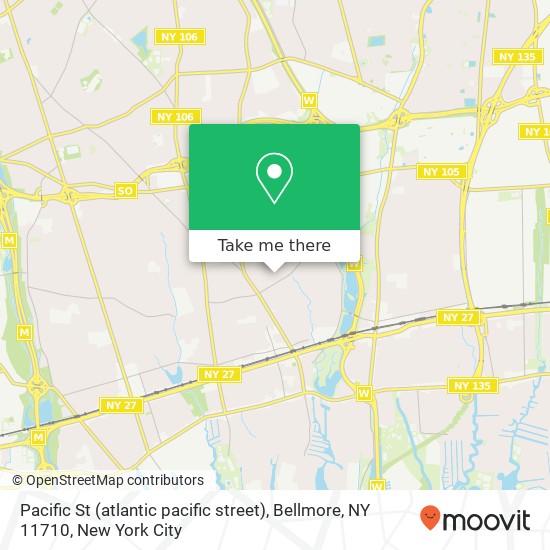 Mapa de Pacific St (atlantic pacific street), Bellmore, NY 11710