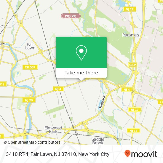 Mapa de 3410 RT-4, Fair Lawn, NJ 07410