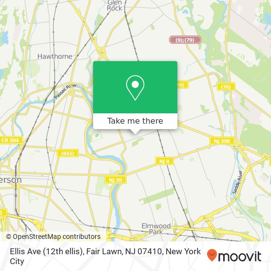 Ellis Ave (12th ellis), Fair Lawn, NJ 07410 map