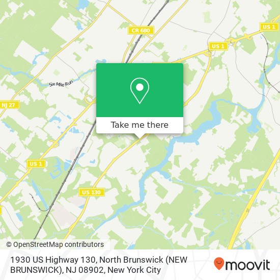 Mapa de 1930 US Highway 130, North Brunswick (NEW BRUNSWICK), NJ 08902