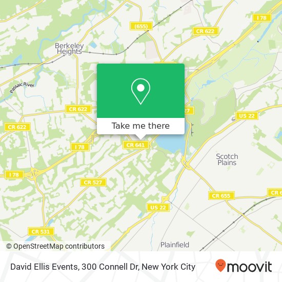 Mapa de David Ellis Events, 300 Connell Dr
