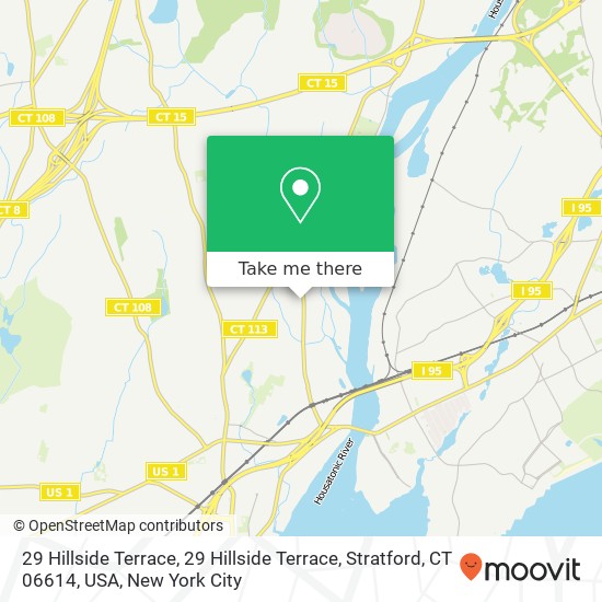 Mapa de 29 Hillside Terrace, 29 Hillside Terrace, Stratford, CT 06614, USA