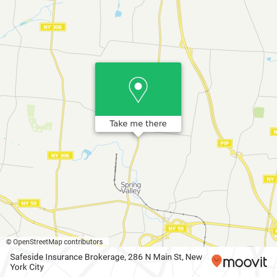 Mapa de Safeside Insurance Brokerage, 286 N Main St