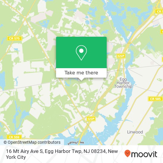 16 Mt Airy Ave S, Egg Harbor Twp, NJ 08234 map