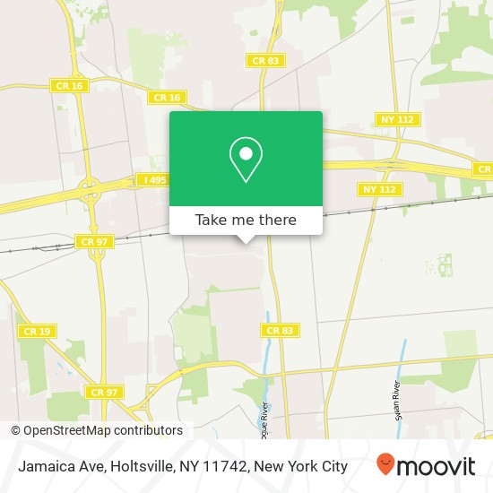 Mapa de Jamaica Ave, Holtsville, NY 11742