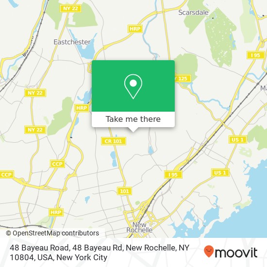 48 Bayeau Road, 48 Bayeau Rd, New Rochelle, NY 10804, USA map