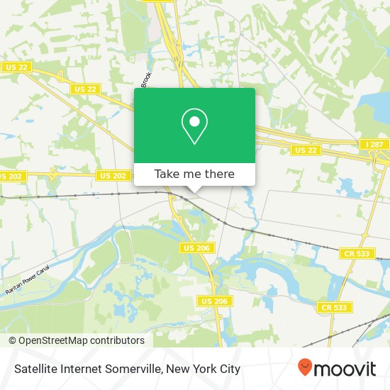 Mapa de Satellite Internet Somerville